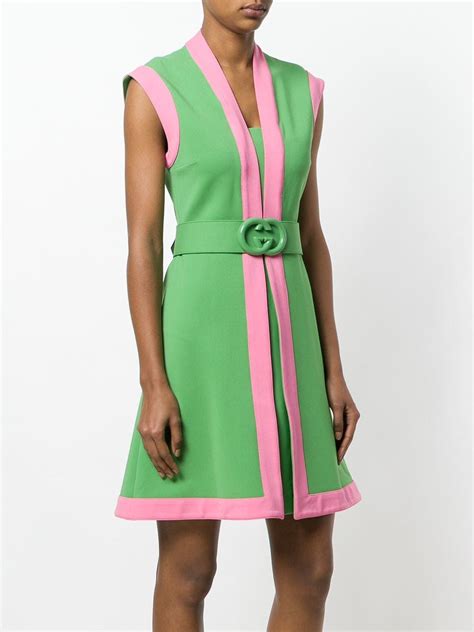 gucci green ruffle dress|gucci pink and green dress.